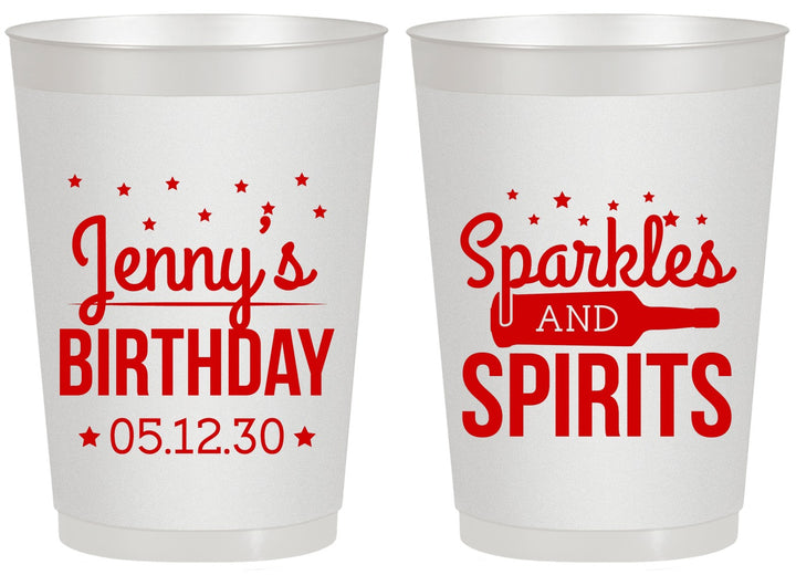 Personalized Birthday 20 oz Frosted Cups - Sparkles Spirits | 20083