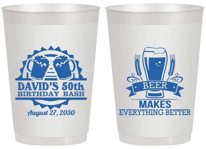 Personalized Birthday 20 oz Frosted Cups - 50th | 20089