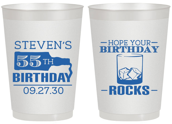Personalized Birthday 20 oz Frosted Cups - 55th | 20090