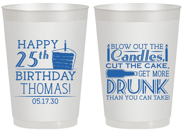 Personalized Birthday 20 oz Frosted Cups - 25th | 20091