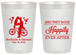 Personalized Wedding 20 oz Frosted Cups - Happily Ever After Bicycle | 201