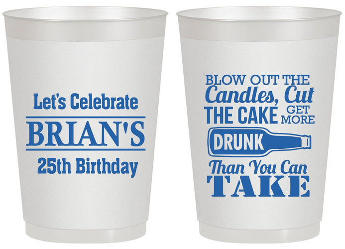 Personalized Birthday 20 oz Frosted Cups - 25th | 20100