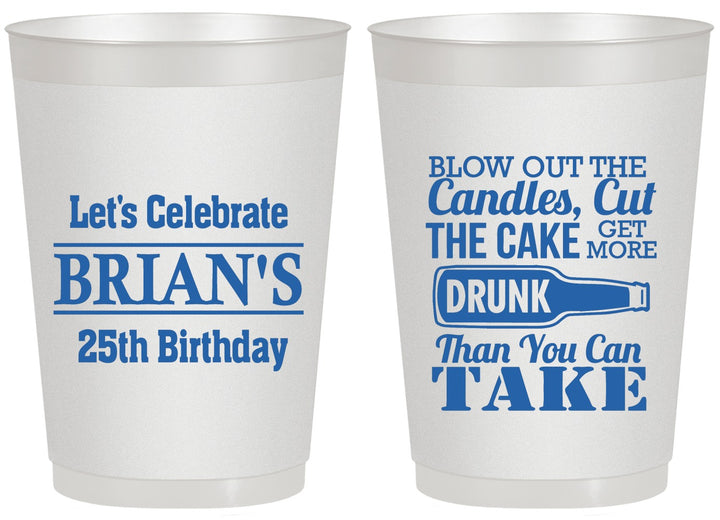 Personalized Birthday 20 oz Frosted Cups - 25th | 20100
