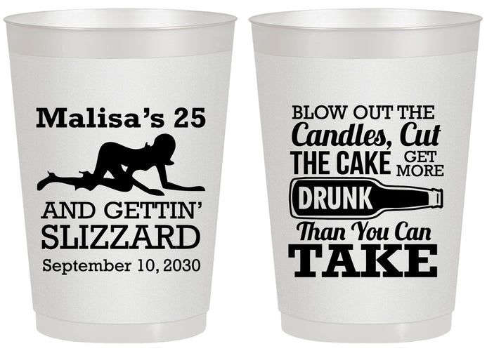 Personalized Birthday 20 oz Frosted Cups - 25th Strip Club | 20102