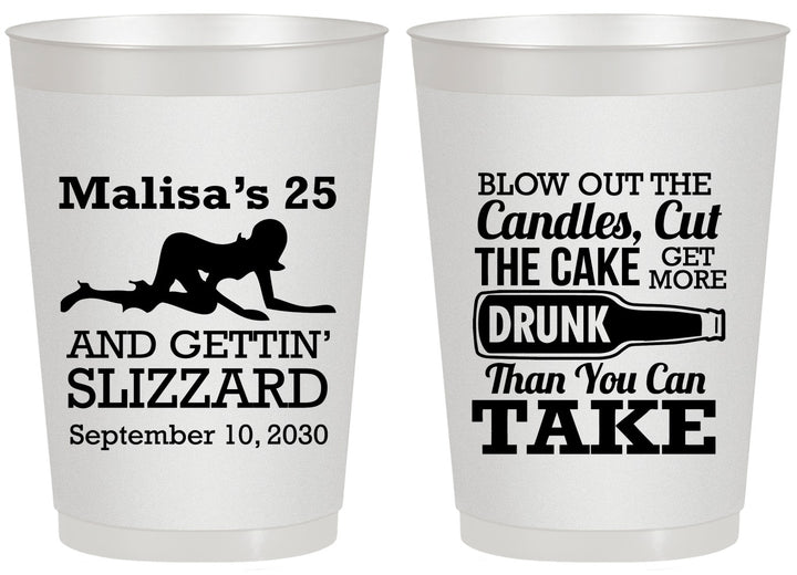 Personalized Birthday 20 oz Frosted Cups - 25th Strip Club | 20102