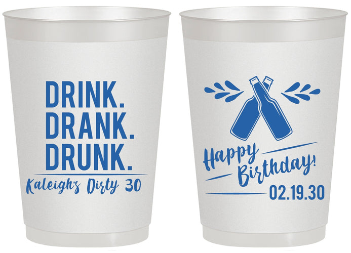 Personalized Birthday 20 oz Frosted Cups - 30th Dirty | 20110