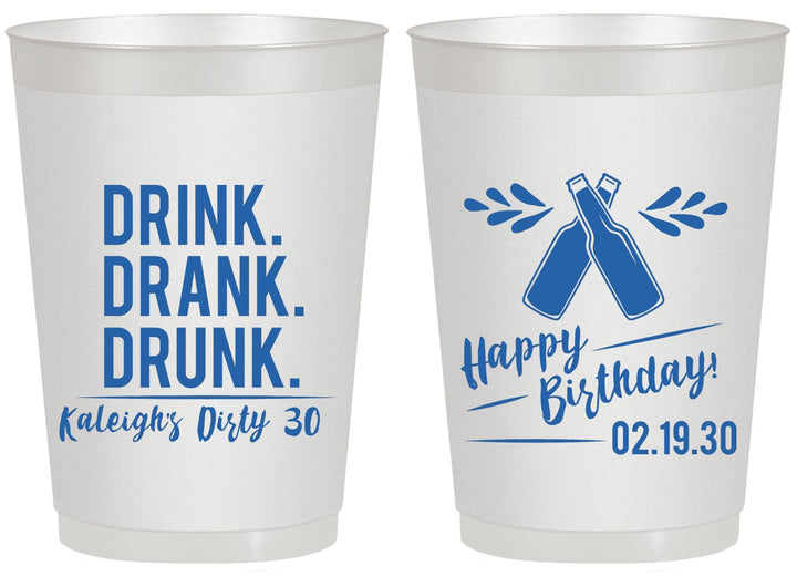 Personalized Birthday 20 oz Frosted Cups - 30th Dirty | 20110