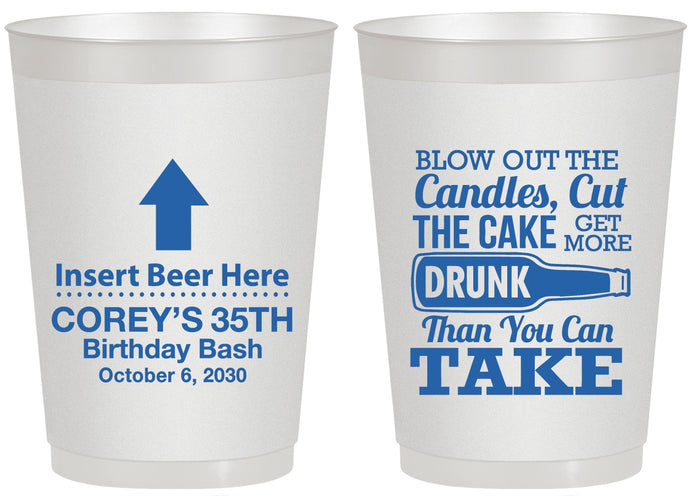 Personalized Birthday 20 oz Frosted Cups - 35th | 20111