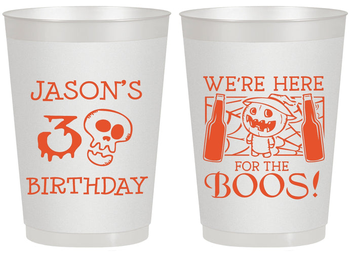 Personalized Birthday 20 oz Frosted Cups - 30th Halloween | 20112