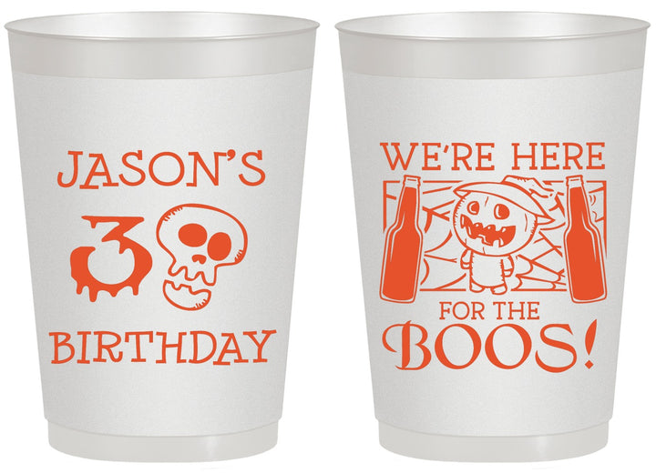 Personalized Birthday 20 oz Frosted Cups - 30th Halloween | 20112