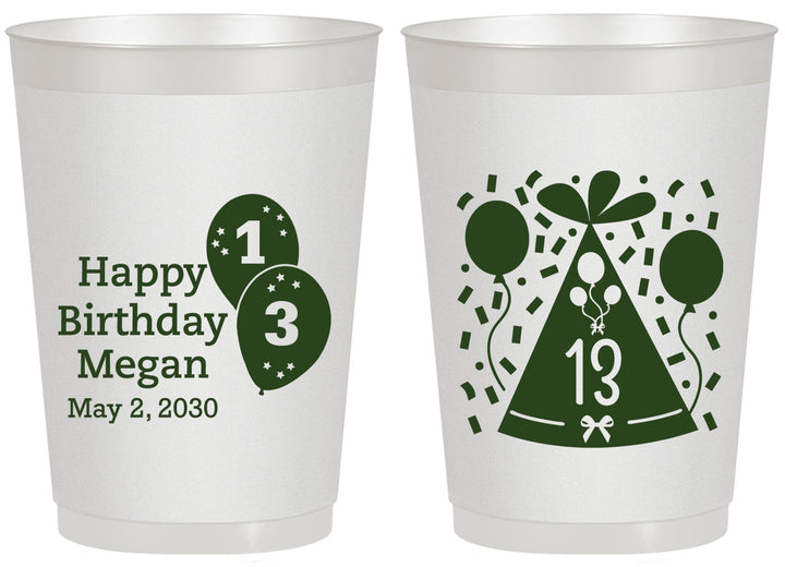 Personalized Birthday 20 oz Frosted Cups - 13th | 20115