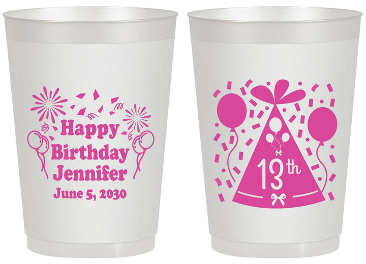 Personalized Birthday 20 oz Frosted Cups - 13th | 20116