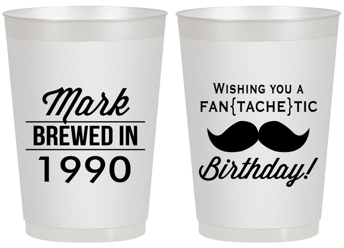 Personalized Birthday 20 oz Frosted Cups - 40th | 20119