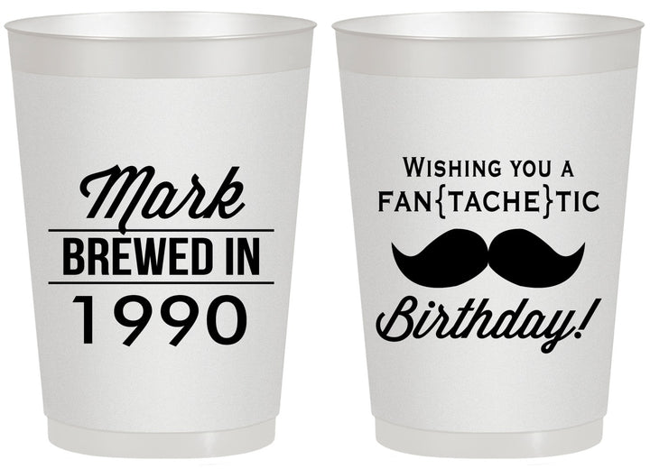 Personalized Birthday 20 oz Frosted Cups - 40th | 20119