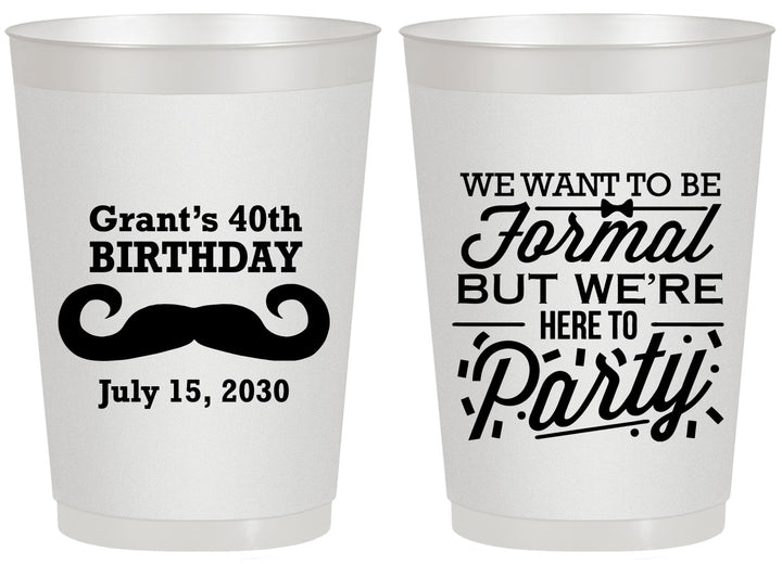 Personalized Birthday 20 oz Frosted Cups - 40th | 20131