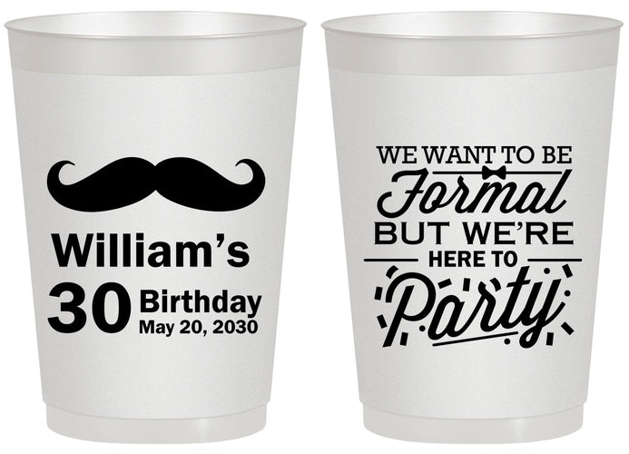 Personalized Birthday 20 oz Frosted Cups - 30th | 20132