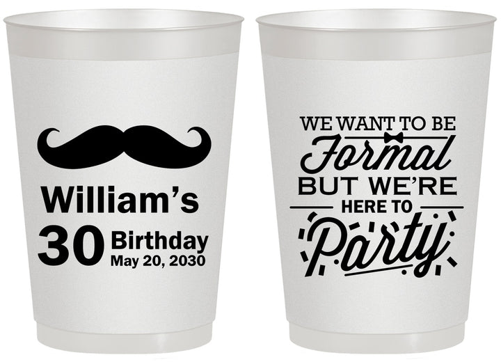 Personalized Birthday 20 oz Frosted Cups - 30th | 20132