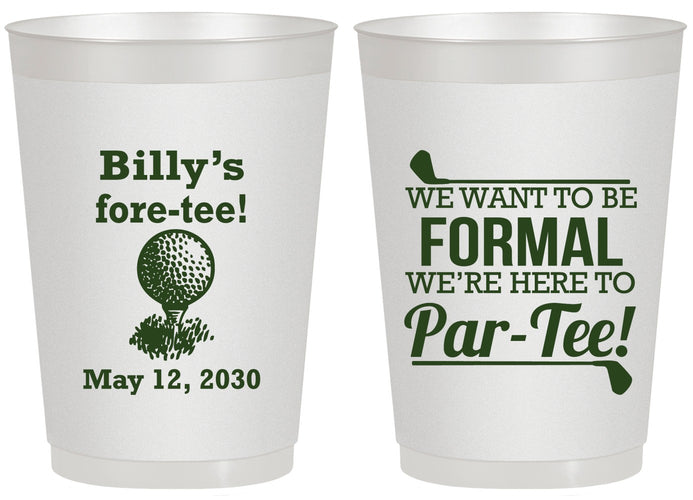 Personalized Birthday 20 oz Frosted Cups - 40th Golf | 20134