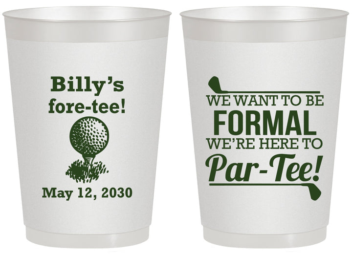 Personalized Birthday 20 oz Frosted Cups - 40th Golf | 20134