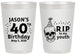 Personalized Birthday 20 oz Frosted Cups - 40th Rip Youth | 20141