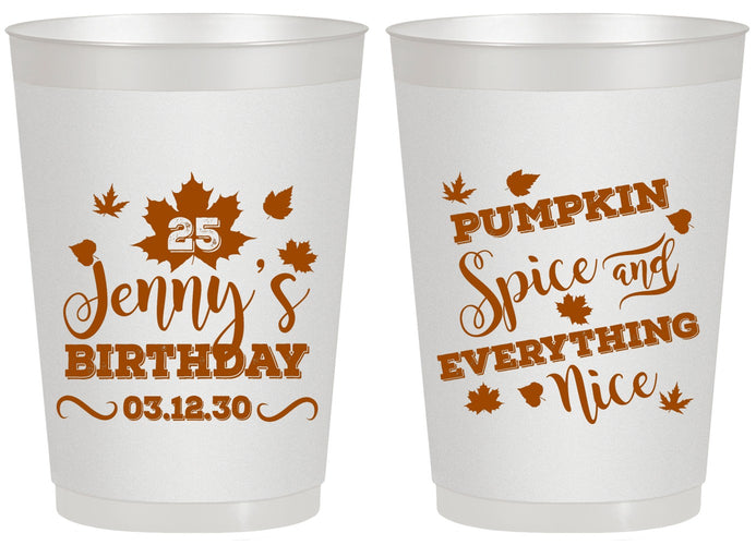 Personalized Birthday 20 oz Frosted Cups - 25th Thanksgiving | 20144