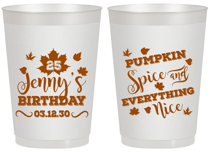Personalized Birthday 20 oz Frosted Cups - 25th Thanksgiving | 20144