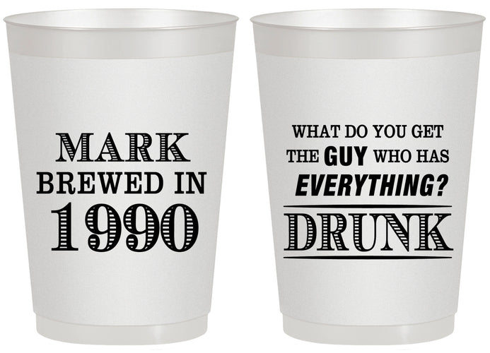 Personalized Birthday 20 oz Frosted Cups - 40th | 20148