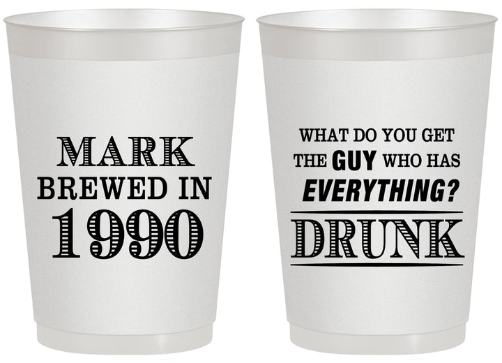 Personalized Birthday 20 oz Frosted Cups - 40th | 20148