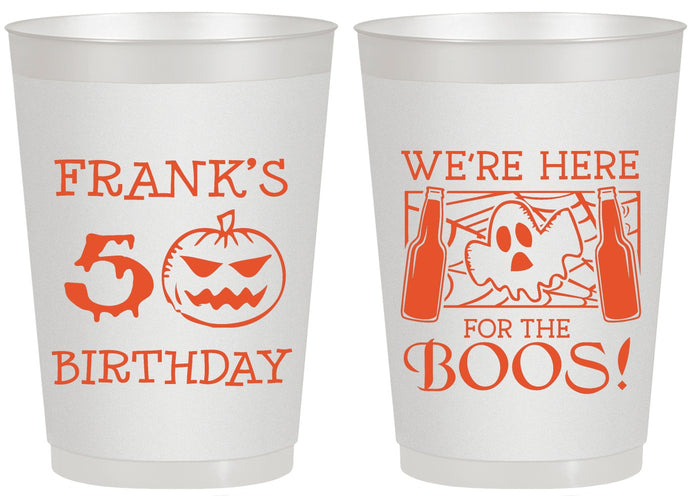 Personalized Birthday 20 oz Frosted Cups - 50th Halloween | 20157