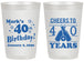 Personalized Birthday 20 oz Frosted Cups - Cheers To 40 Years | 20162