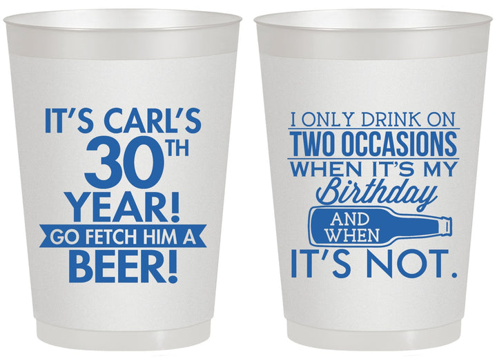 Personalized Birthday 20 oz Frosted Cups - 30th | 20170