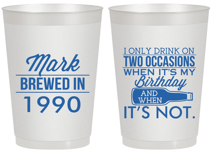 Personalized Birthday 20 oz Frosted Cups - 40th | 20171