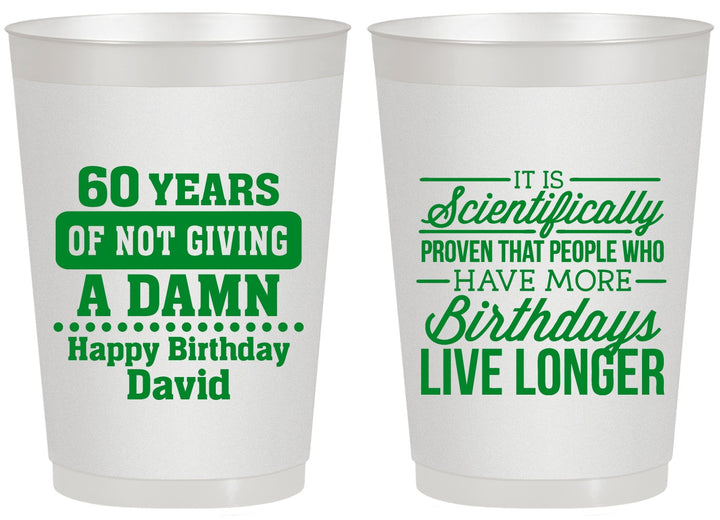 Personalized Birthday 20 oz Frosted Cups - 60th | 20180