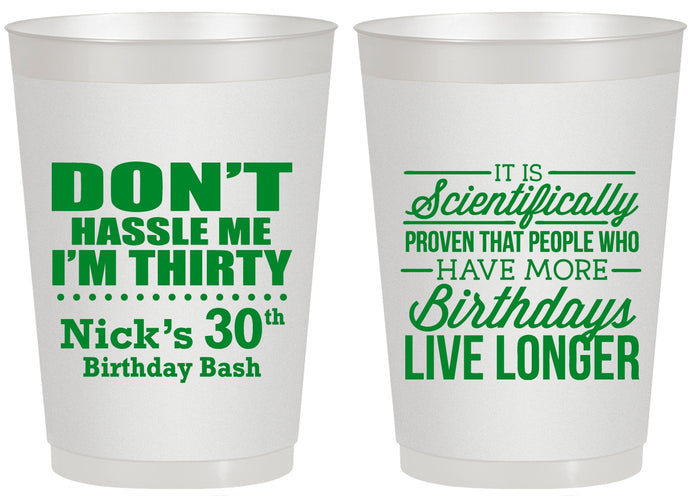 Personalized Birthday 20 oz Frosted Cups - 30th | 20182