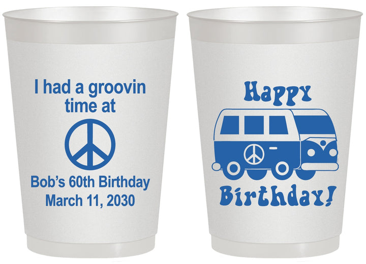 Personalized Birthday 20 oz Frosted Cups - 60th | 20186