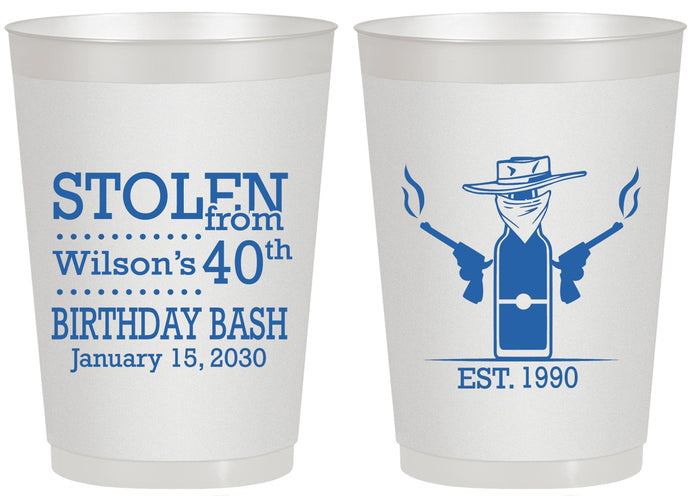Personalized Birthday 20 oz Frosted Cups - 40th | 20193