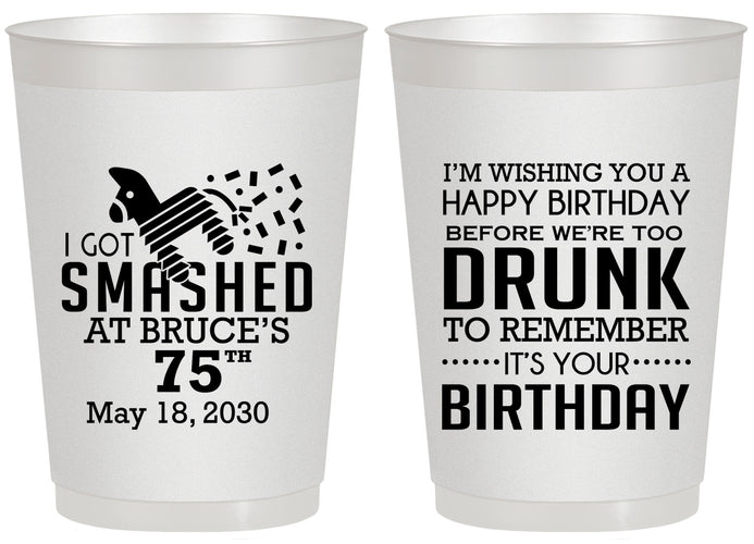 Personalized Birthday 20 oz Frosted Cups - 75th | 20195