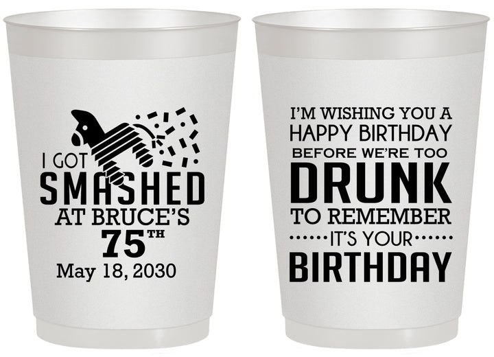 Personalized Birthday 20 oz Frosted Cups - 75th | 20195