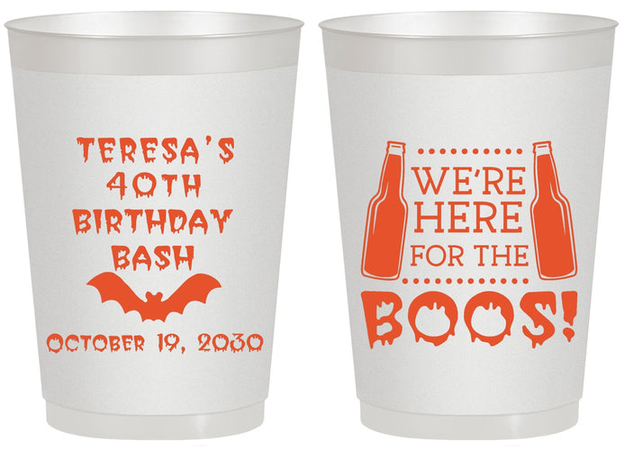 Personalized Birthday 20 oz Frosted Cups - 40th Halloween | 20198