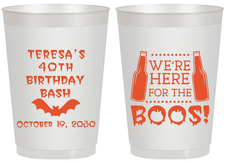 Personalized Birthday 20 oz Frosted Cups - 40th Halloween | 20198