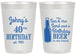 Personalized Birthday 20 oz Frosted Cups - 40th Sun Sand Beer | 20204