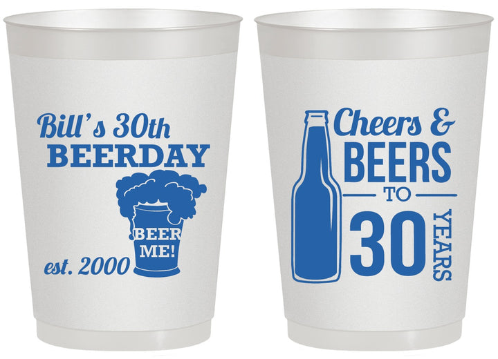 Personalized Birthday 20 oz Frosted Cups - 30th | 20215