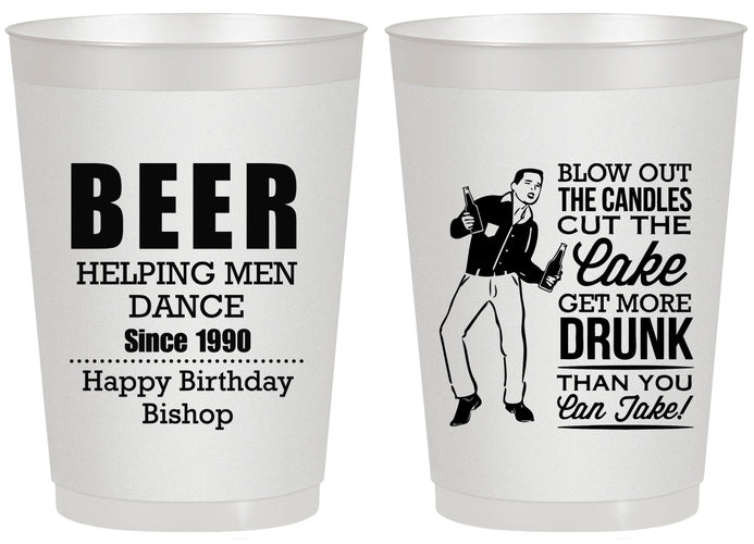 Personalized Birthday 20 oz Frosted Cups - 40th | 20231