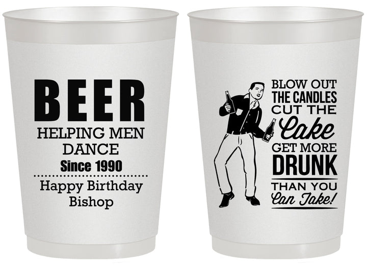 Personalized Birthday 20 oz Frosted Cups - 40th | 20231