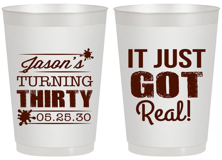 Personalized Birthday 20 oz Frosted Cups - 30th | 20235