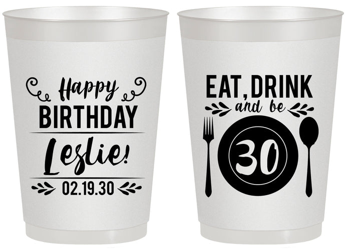 Personalized Birthday 20 oz Frosted Cups - 30th | 20240