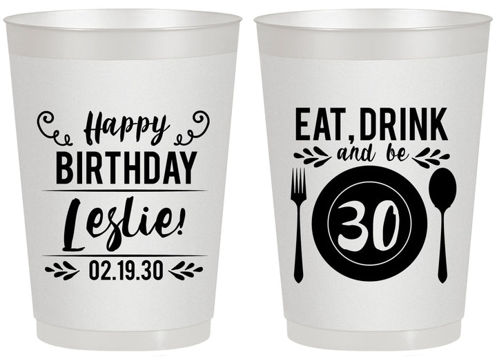 Personalized Birthday 20 oz Frosted Cups - 30th | 20240