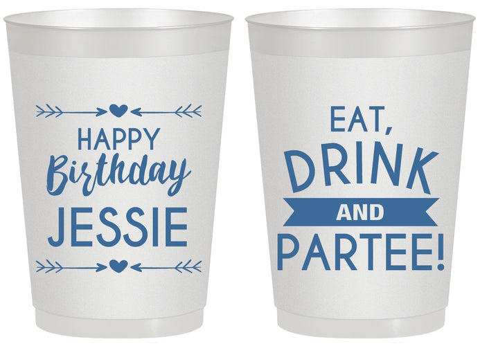 Personalized Birthday 20 oz Frosted Cups - Eat Drink Partee | 20241