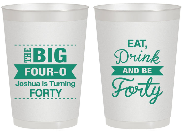 Personalized Birthday 20 oz Frosted Cups - 40th | 20243