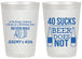 Personalized Birthday 20 oz Frosted Cups - 40th | 20247